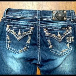 Classic Miss Me Easy Boot Jean, front & back bling